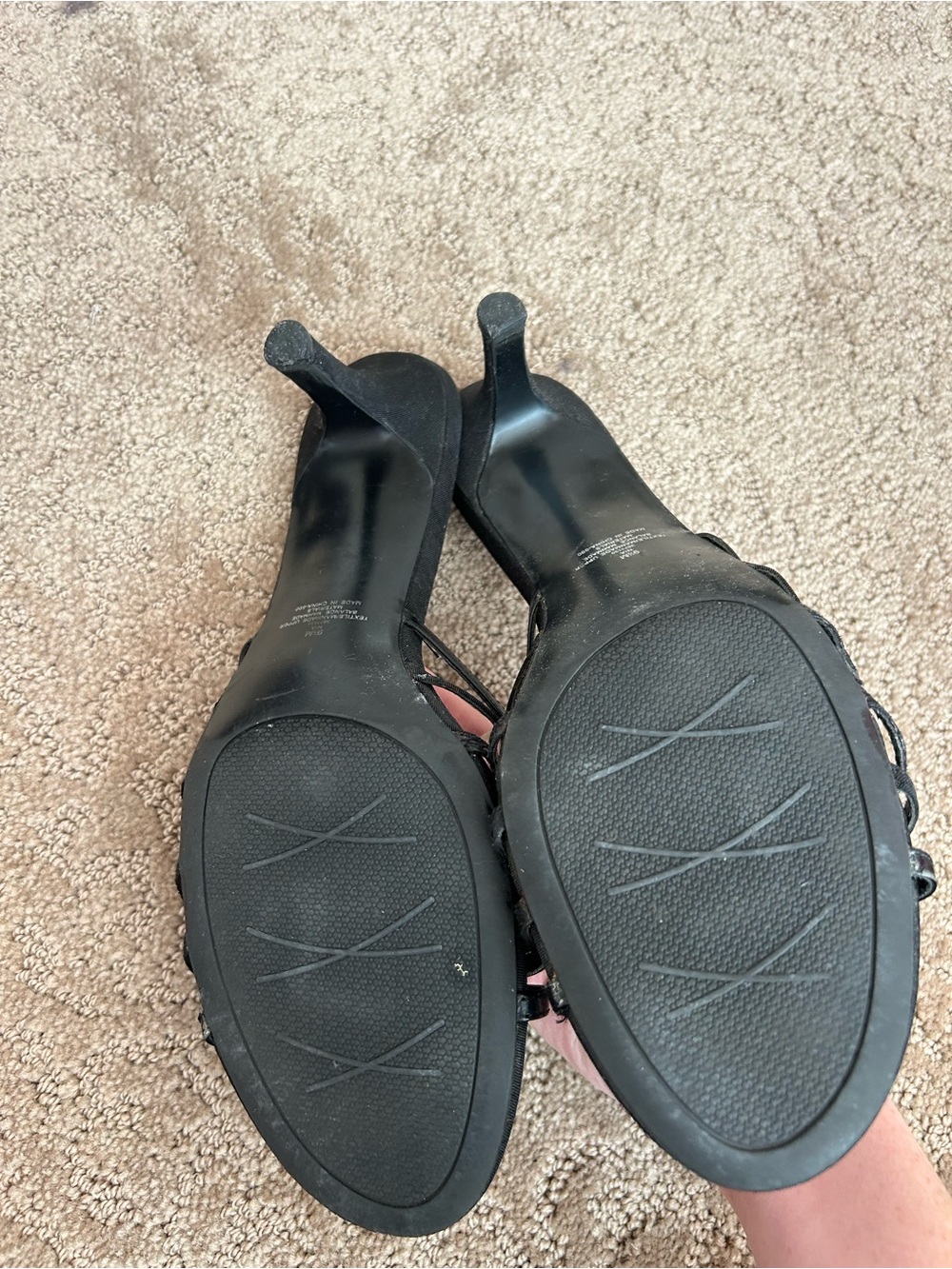 Impo Multi-Strap Black Open Toe Size 9 1/2 Heels - Picture 4 of 5